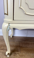 Sideboard Vintage French Shabby Chic Louis Style Carved Storage Cabinet LOT 48356