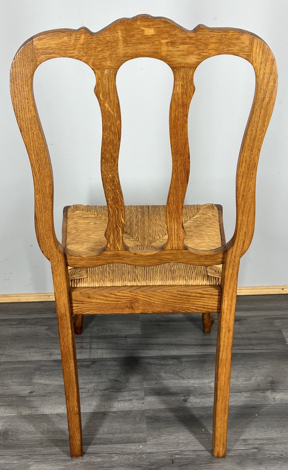 Chairs Vintage French Louis XVI Style Oak Upholstered Set of 4 Carved LOT 440313