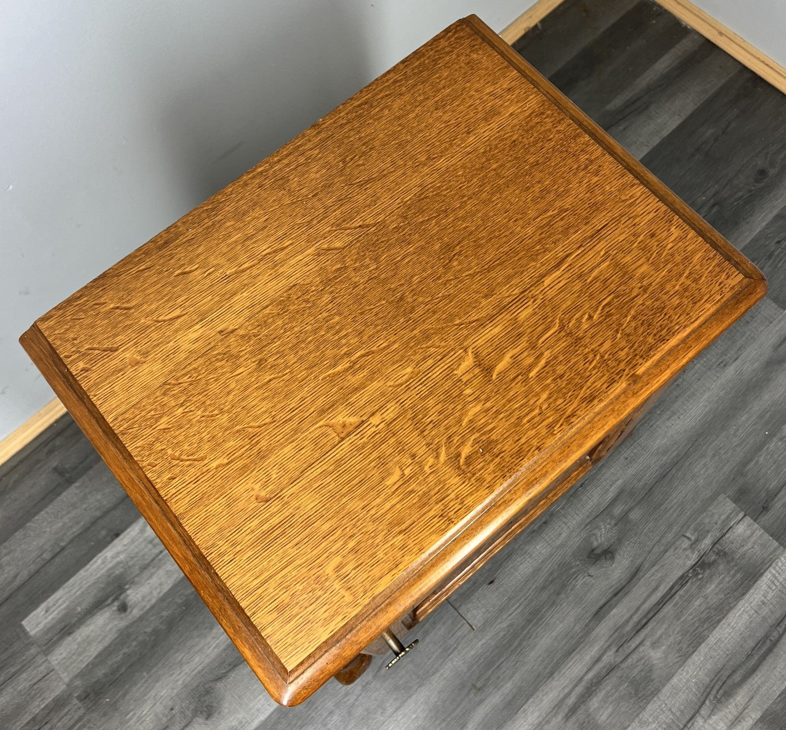 Pair of Bedside Tables Vintage French Louis Oak  Nightstands Cabinets LOT 444210