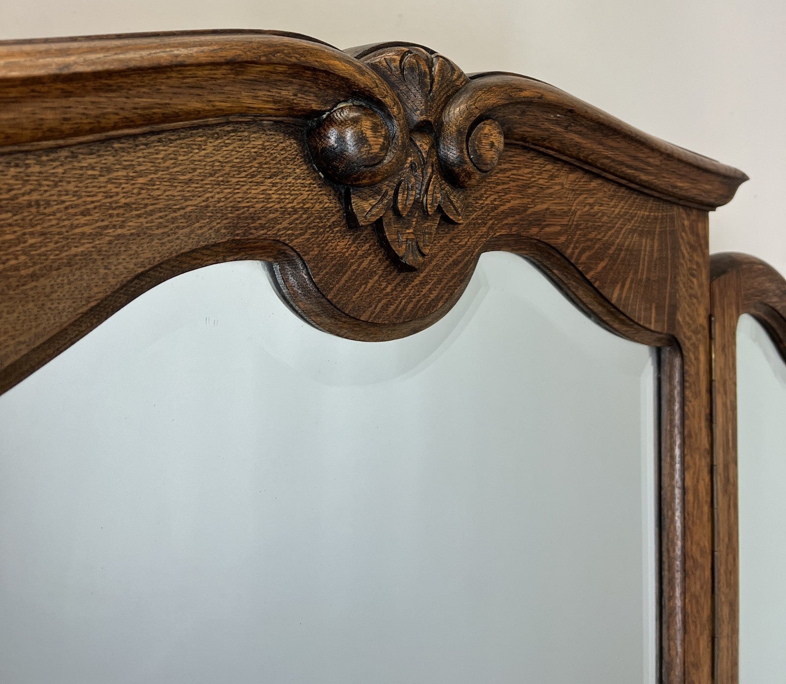 Vintage Dressing Table with Mirror French Louis Oak Vanity Table Makeup LOT 45193