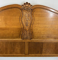 Bed Vintage French Louis XVI King Size Bed Frame Oak Carved Headboard LOT 46049