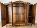 Wardrobe Vintage French Louis XVI Style Four Door Oak Carved Armoire LOT 612614