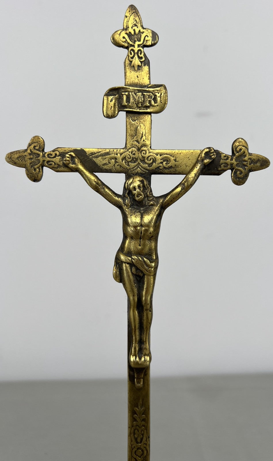 Crucifix Vintage French Style Religious Ornate Cross Freestanding LOT 64261