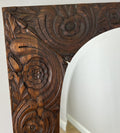 Mirror Antique French Style Oak Carved Wardrobe Mirror Polished Glass LOT 618810
