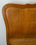 Bed Vintage French Louis XVI Oak Double Bed Frame Carved Headboard LOT 29968