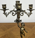 Candelabra Vintage French Cherub 5 Arm Ornate Candle Holder LOT 60572
