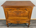 Cabinet Vintage French Louis XVI Style Oak Fall Front Carved Sideboard LOT 37790