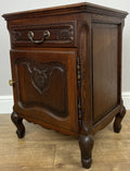 Bedside Table Vintage French Louis XVI Oak Cabinet Cupboard Nightstand LOT 62332