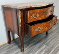 Chest of Drawers Vintage French Style Marble Top Walnut Cabinet LOT 47813