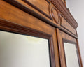 Wardrobe Antique French Mahogany Two Door Carved Mirrored Armoire LOT 61647