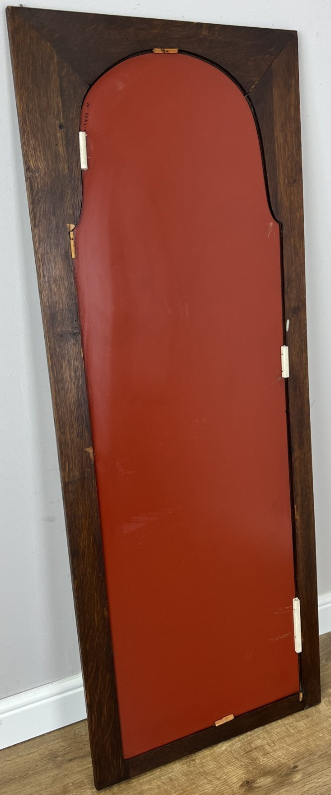 Mirror Antique French Style Oak Carved Wardrobe Mirror Polished Glass LOT 618811