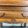 Cabinet Vintage French Louis Style Oak Carved Sideboard with Drawer LOT 45775