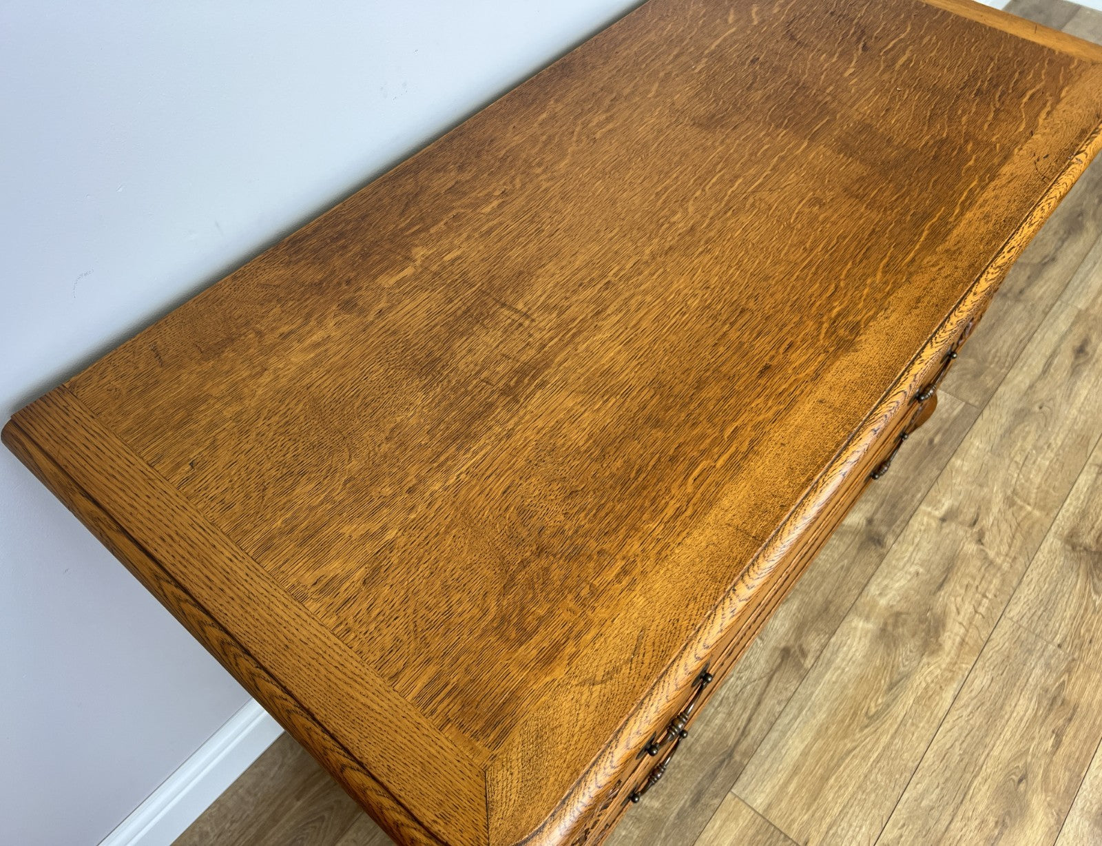 Chest of Drawers Vintage French Louis Oak 3 Drawers Carved Cabinet LOT 62597