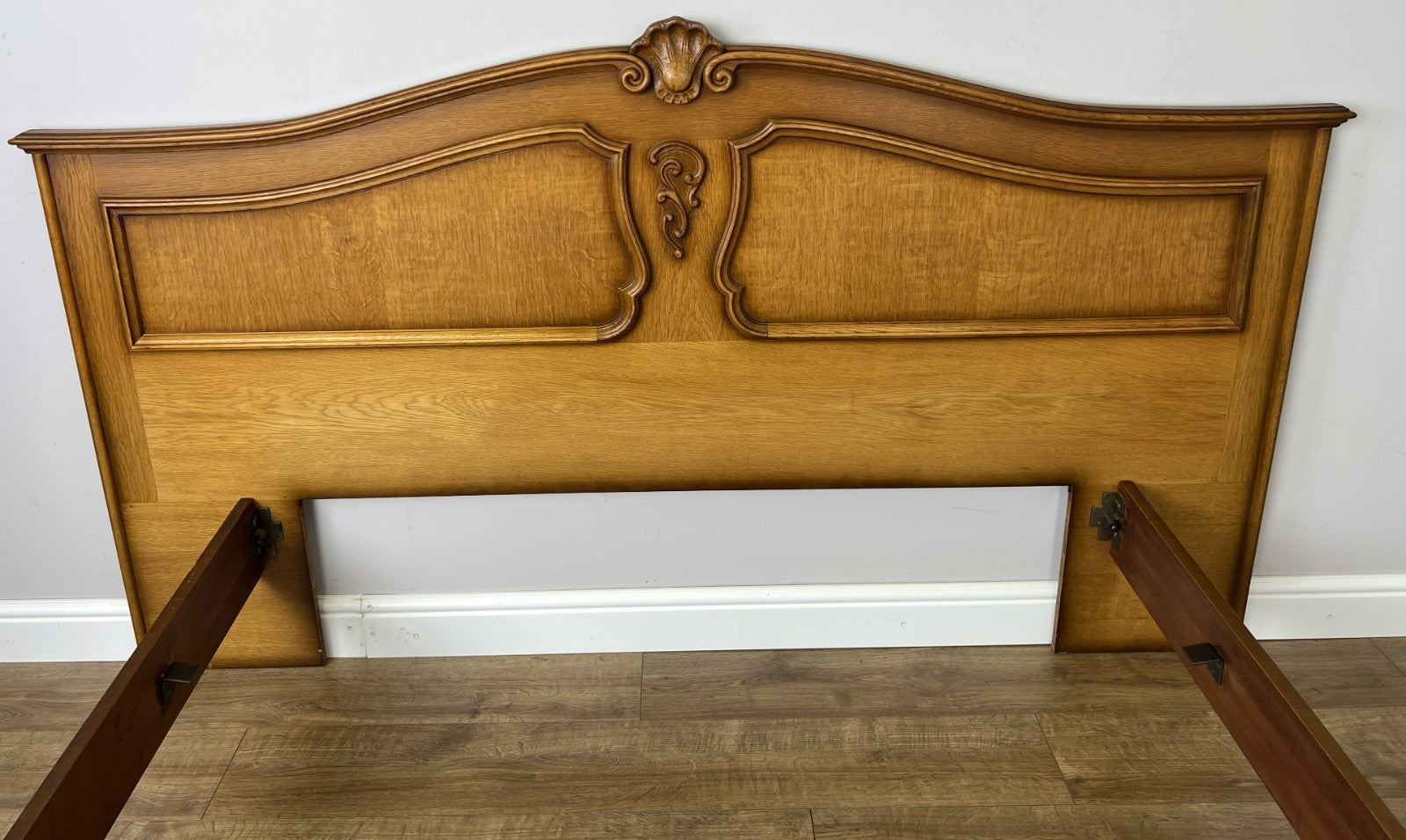 Bed Vintage French Louis XVI Style Double Frame Carved Headboard LOT 63912