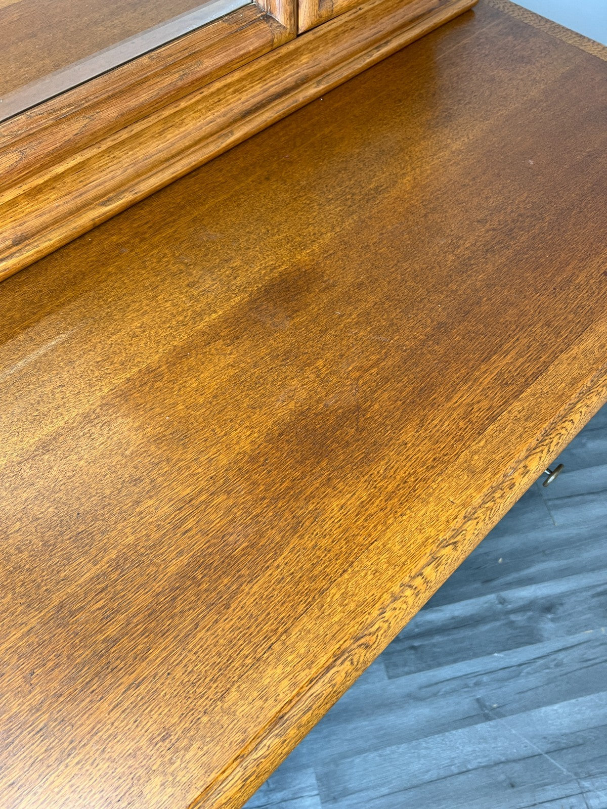 Vintage Dressing Table with mirror French Louis Oak Vanity Table Makeup LOT 45608