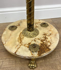 Standing Coat Hanger Vintage French Brass and Onyx 9 Hooks Coat Rack LOT 607510