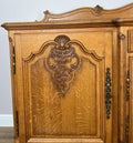 Sideboard Vintage French Louis Style Oak 4 Door Cupboard Carved Cabinet LOT 63626