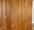 Wardrobe Vintage French Louis XVI Style Oak Four Door Carved Armoire LOT 6503