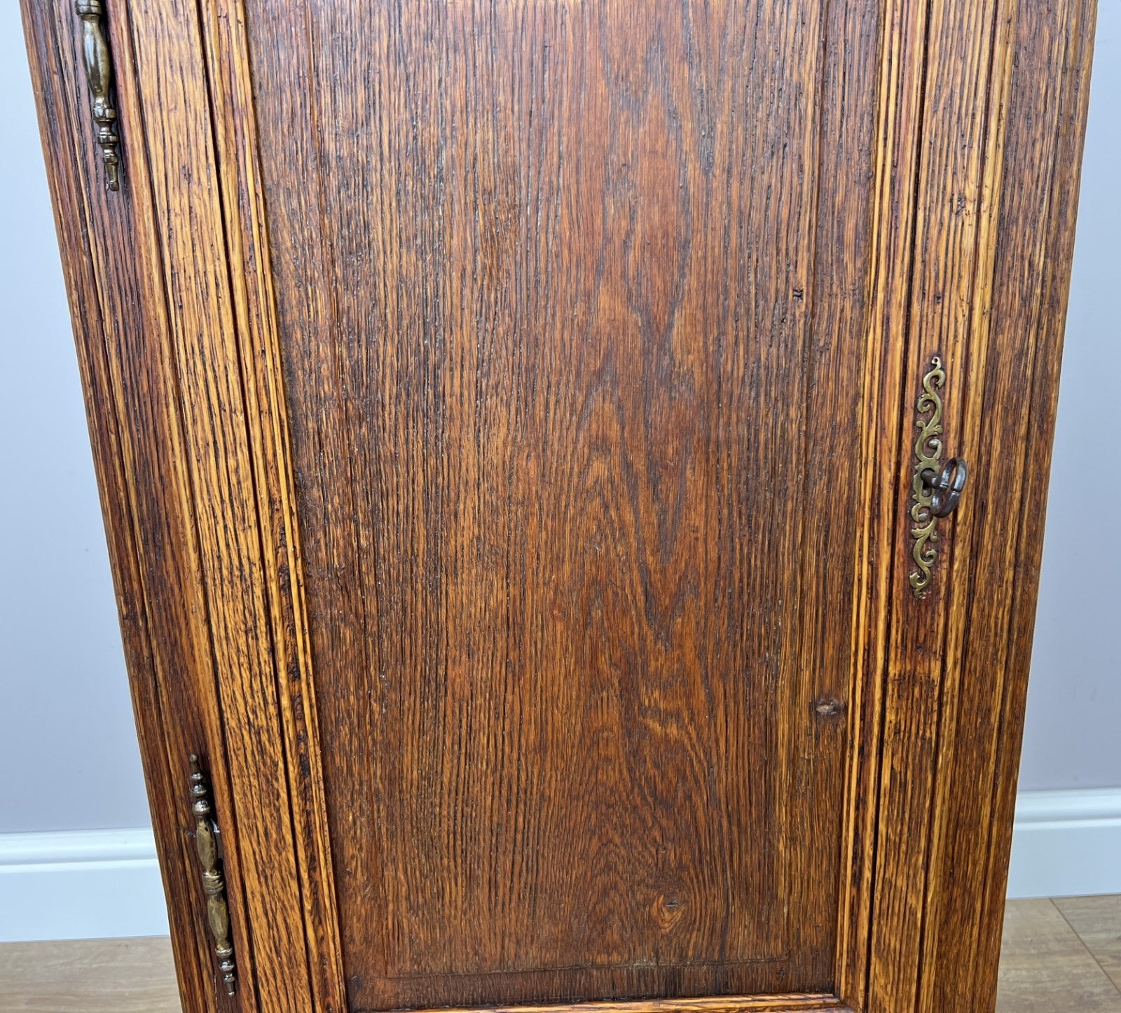 Cabinet Antique French Style Oak Sideboard with Carved Cupboard LOT 62556