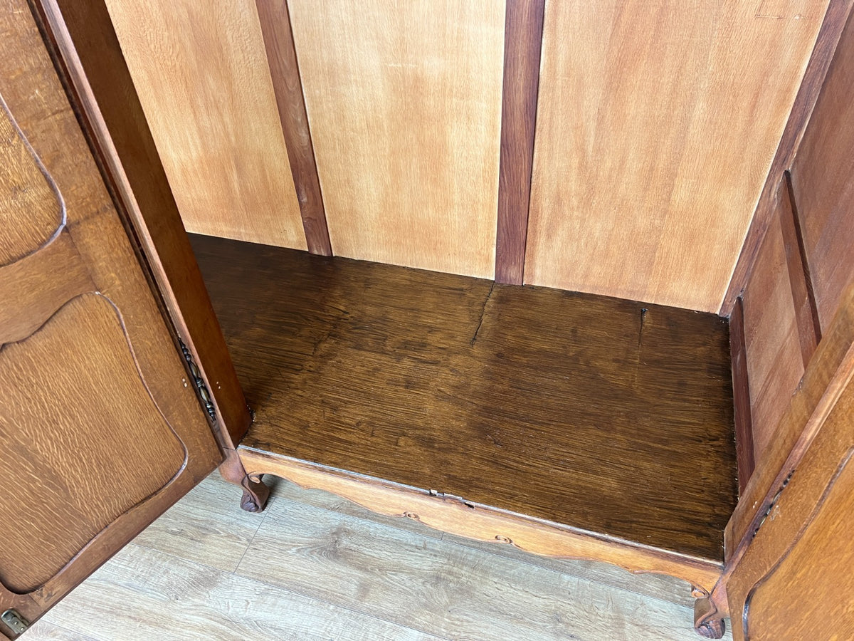 Wardrobe Vintage French Louis XVI Style Oak Four Door Carved Armoire LOT 6504