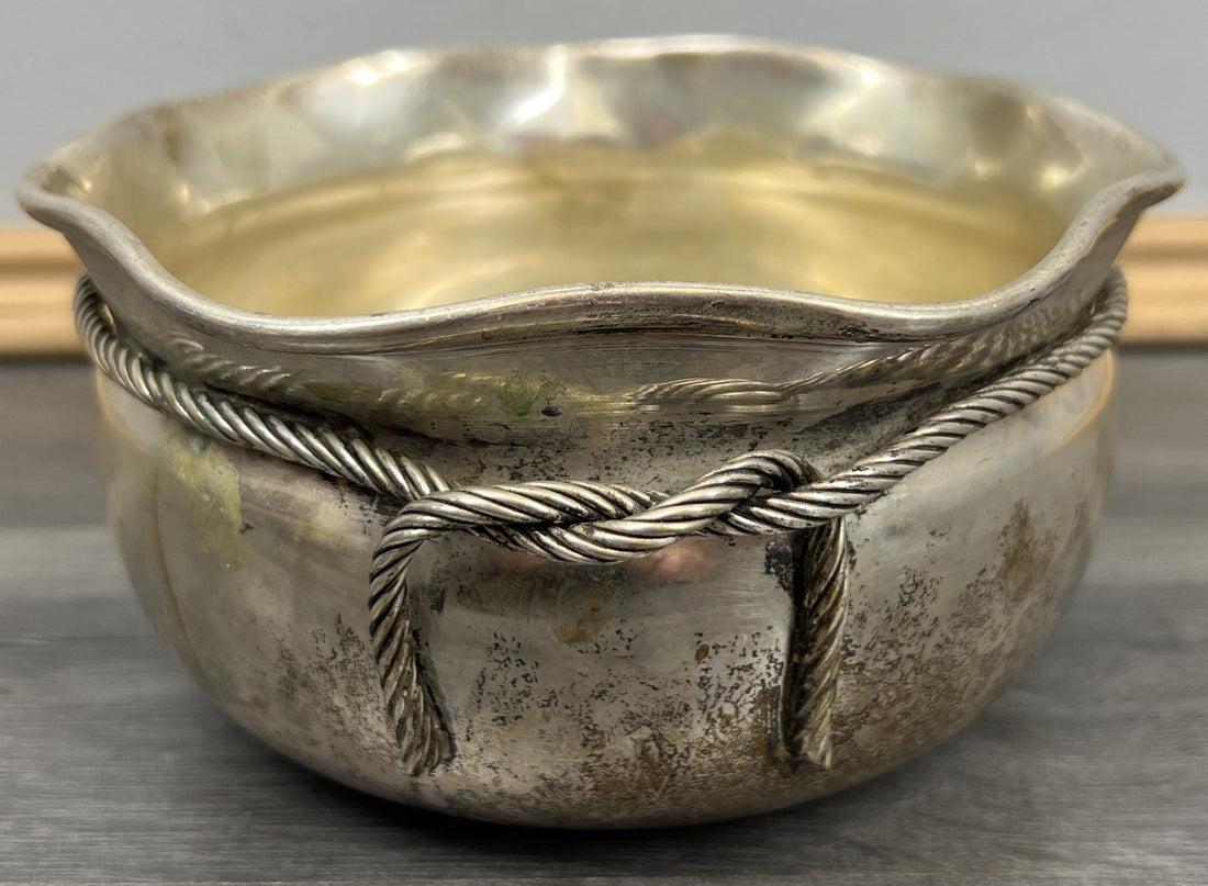 Vintage French Bowl  Decorative Rope Detail Dish LOT 42760