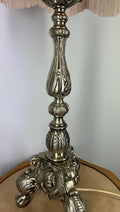 Lamp Vintage French Style Brass Ornate Table Lamp with Shade LOT 30208
