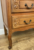 Chest of Drawers Vintage French Louis Oak 3 Drawers Carved Cabinet LOT 62507
