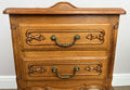 Pair of  Bedside Tables Vintage French Louis Oak Nightstands Cabinets LOT 48667
