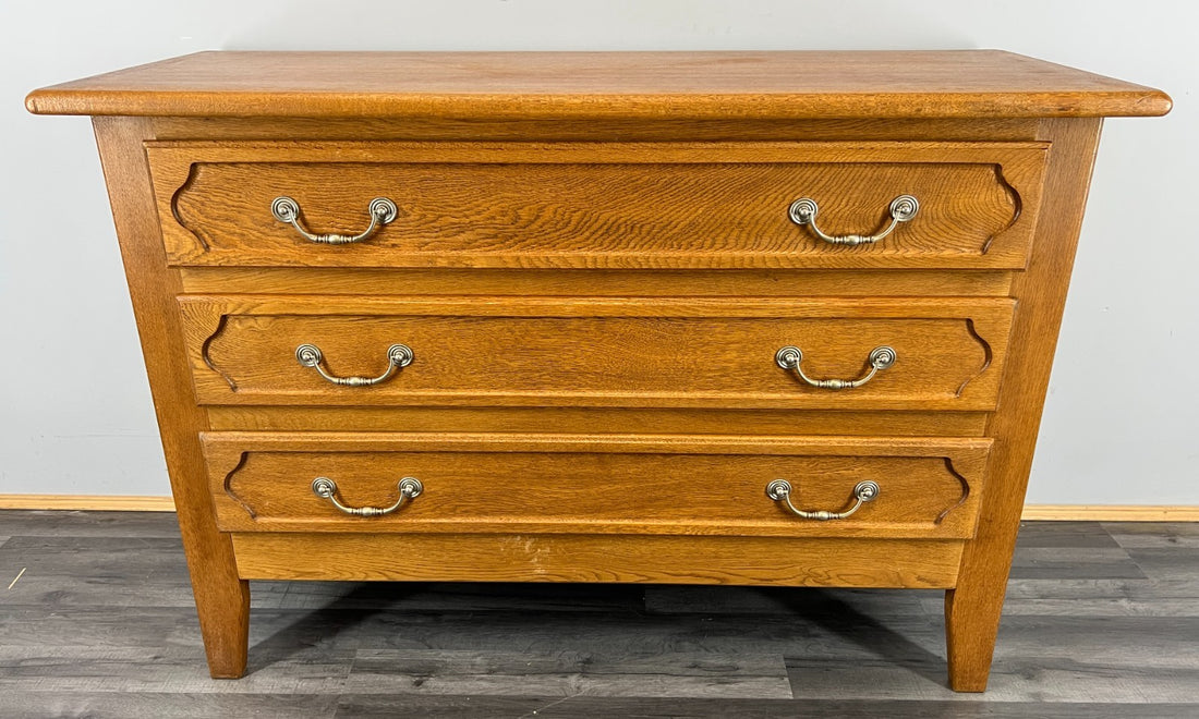 Chest of Drawers Vintage French Style Oak Cabinet Cupboard Sideboard  – Lot 4124