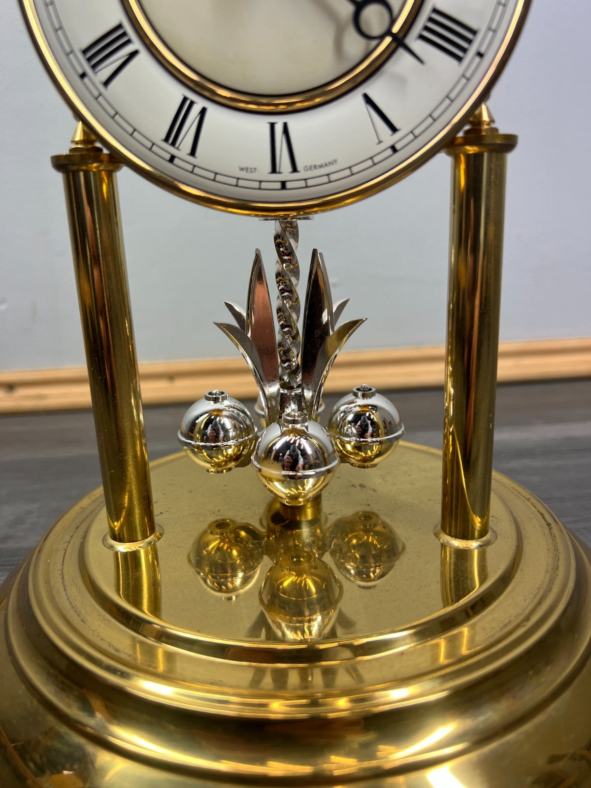 Clock Vintage German Koma Quartz Anniversary Dome Clock LOT 44086