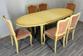 Dining Table Vintage French Louis XVI Shabby Chic with Set of 6 Chairs LOT 44046