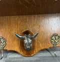 French Vintage Style Coat Rack 4 Hooks Ornate Wall Shelf Coat LOT 47274