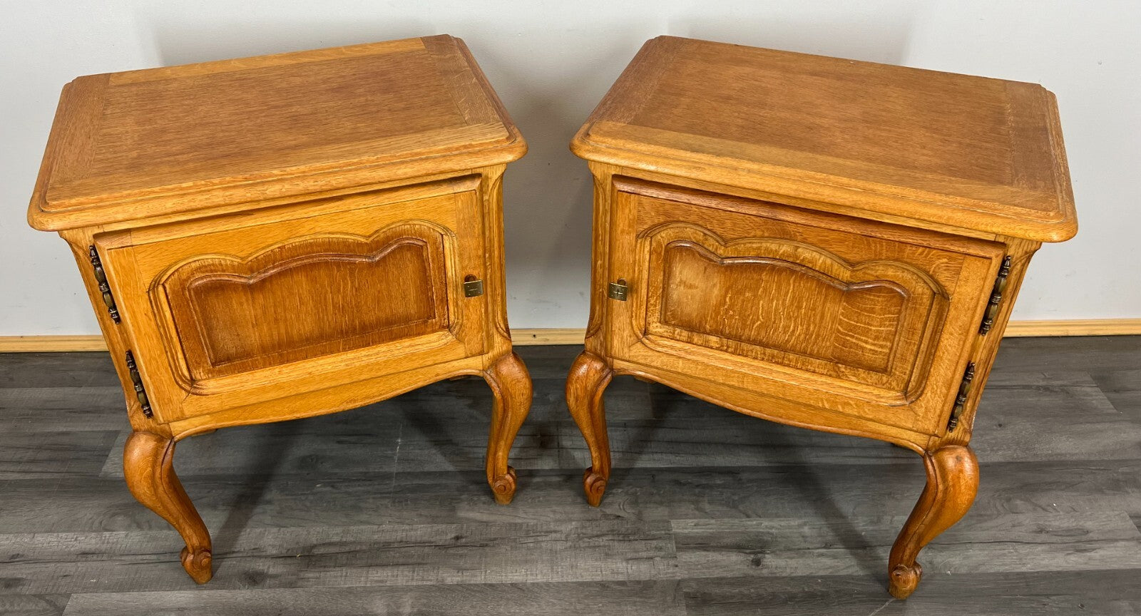 Pair of Bedside Tables Vintage French Louis XVI Cabinets Cupboards LOT 31481