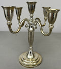 Pair of Candelabras Vintage French Style Metal Five Arm Candle Holders LOT 6485