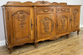 Sideboard Vintage French Louis Style Oak 4 Door Cupboard Carved Cabinet LOT 63613
