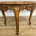Coffee Table Vintage French Louis Style Oak Carved Cane Top Side Table LOT 48656