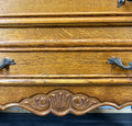 Cabinet Vintage French Louis XIV Style Carved Drop Front Oak Sideboard LOT 26516