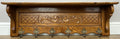 Coat Rack Vintage French Oak Wall Mounted 6 Hooks Carved Rack Hanger LOT 62093