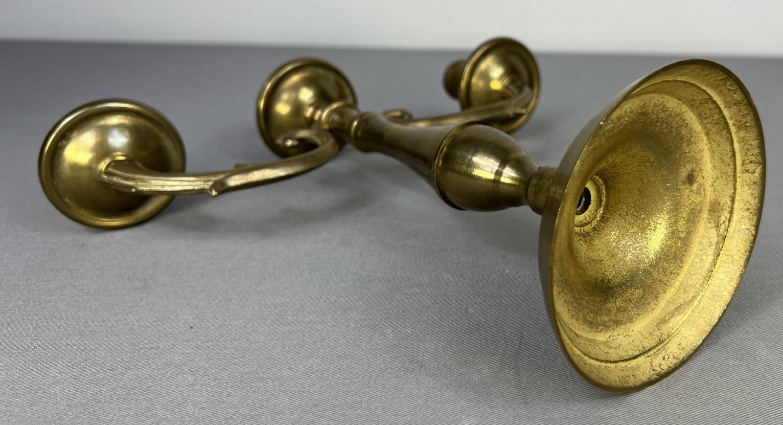 Candelabra Vintage French Style Brass Three Arm Candle Holder LOT 51616