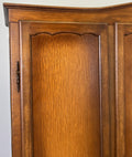 Wardrobe Vintage French Louis Oak Triple Door Carved Armoire Cabinet LOT 61033