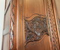Wardrobe Antique French Style Walnut Two Door Carved Armoire LOT 6499