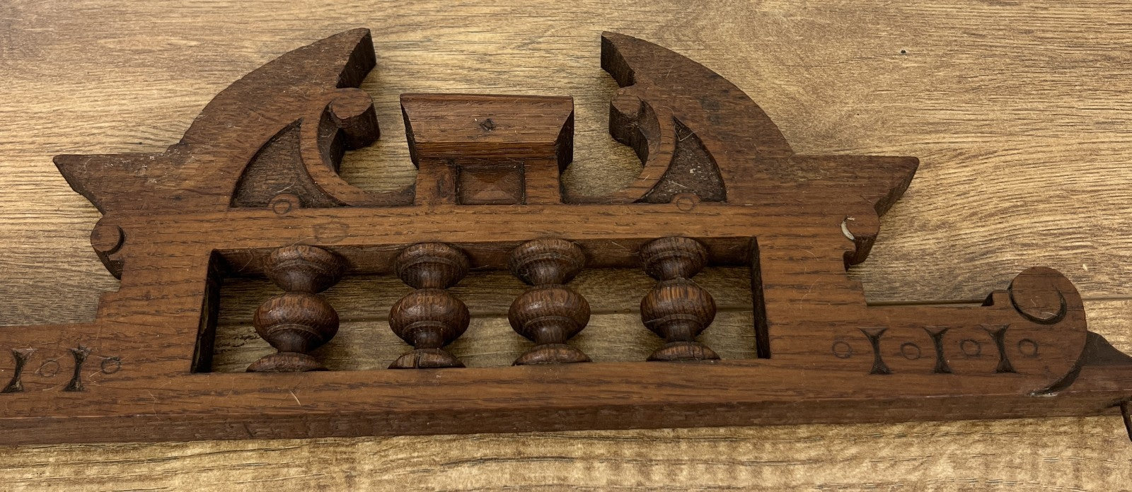 Pediment Antique French Style Oak Hand Carved Decorative Crest LOT 61713