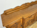 Sideboard Vintage French Louis Style Oak 4 Door Cupboard Carved Cabinet LOT 636112