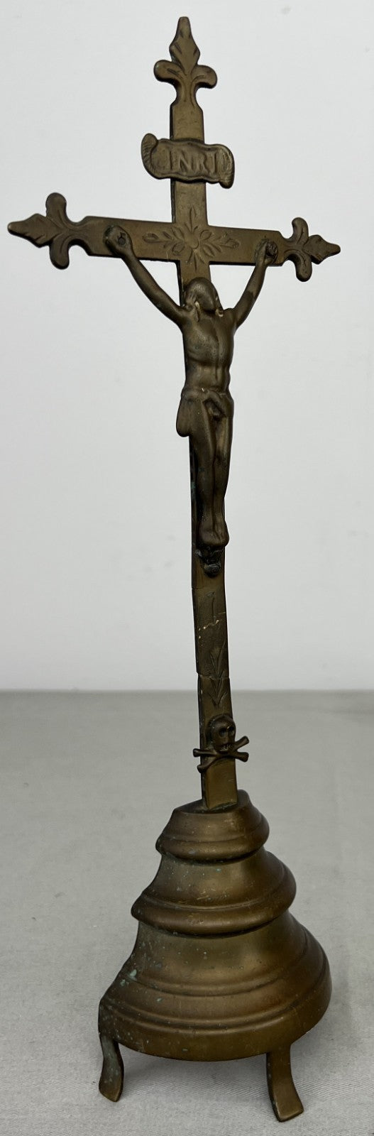 Crucifix Vintage French Style Religious Cross Standing Ornament LOT 64424