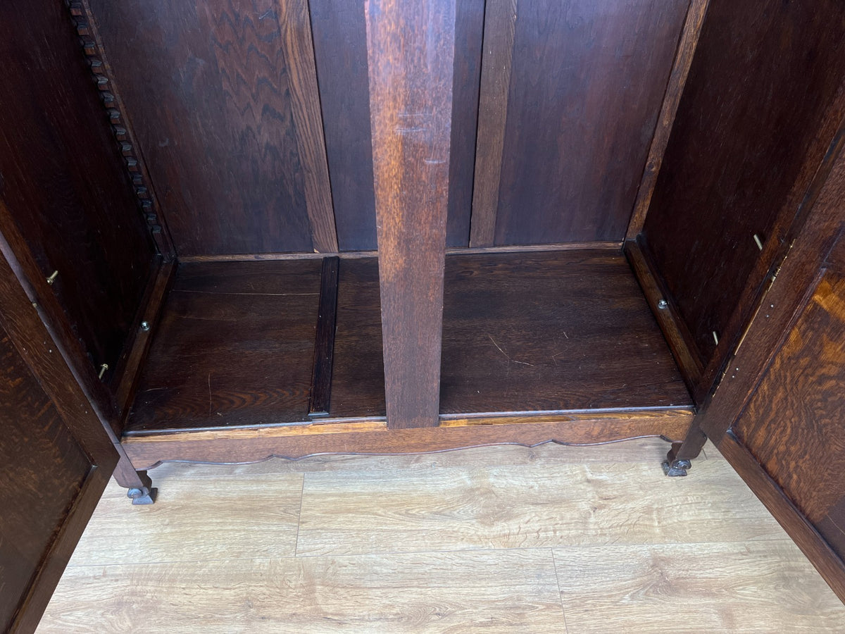 Wardrobe Antique French Louis XVI Style Oak Two Door Carved Armoire LOT 6466