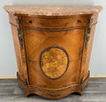 Cabinet Vintage French Marble Top Inlaid Sideboard with Brass Ormolu LOT 43312