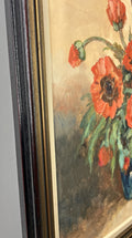 Vintage French Painting Floral Still Life Framed Artwork Signed LOT 46303
