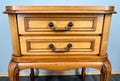 Bedside Table Vintage French Louis XVI Nightstand  2 Drawers Cabinet LOT 35865