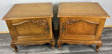 Pair of Bedside Tables Vintage French Louis XVI Nightstands Cabinets LOT 47930