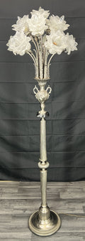 Floor Lamp Vintage French Style Standing Lamp Metal Floral Design LOT 48182